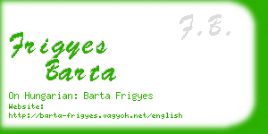 frigyes barta business card